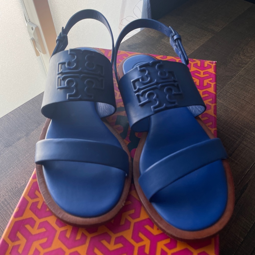 Tory Burch powder coated melinda sandals